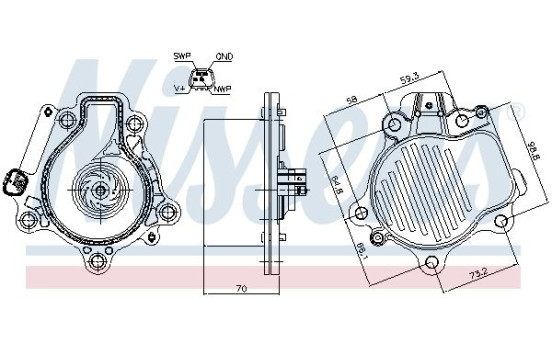 Water pump, engine cooling