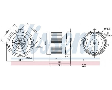 Electric Motor, interior blower 87205 Nissens