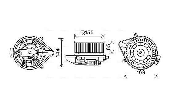 Electric Motor, interior blower AI8371 Ava Quality Cooling