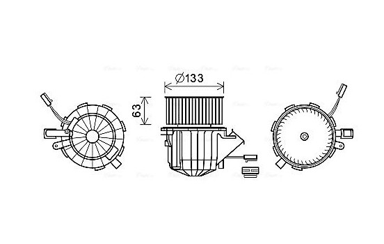Electric Motor, interior blower AI8395 Ava Quality Cooling