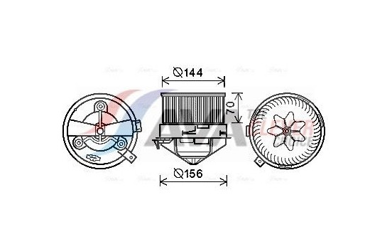 Electric Motor, interior blower AL8137 Ava Quality Cooling