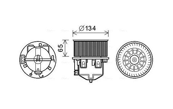 Electric Motor, interior blower AU8222 Ava Quality Cooling