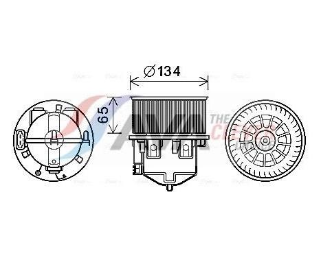 Electric Motor, interior blower AU8222 Ava Quality Cooling