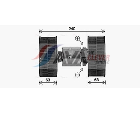 Electric Motor, interior blower BW8612 Ava Quality Cooling, Image 2