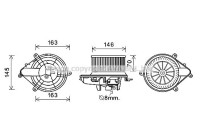 Electric Motor, interior blower CN8301 Ava Quality Cooling