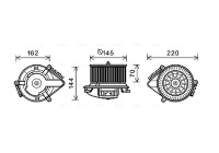 Electric Motor, interior blower CN8505 Ava Quality Cooling