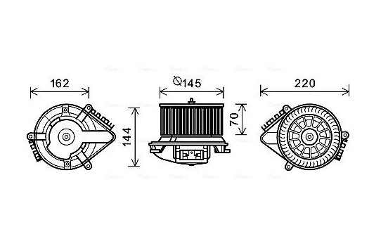 Electric Motor, interior blower CN8505 Ava Quality Cooling