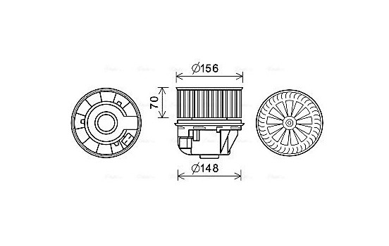 Electric Motor, interior blower FD8630 Ava Quality Cooling