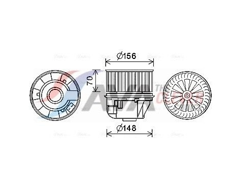 Electric Motor, interior blower FD8630 Ava Quality Cooling