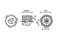 Electric Motor, interior blower FT8418 Ava Quality Cooling