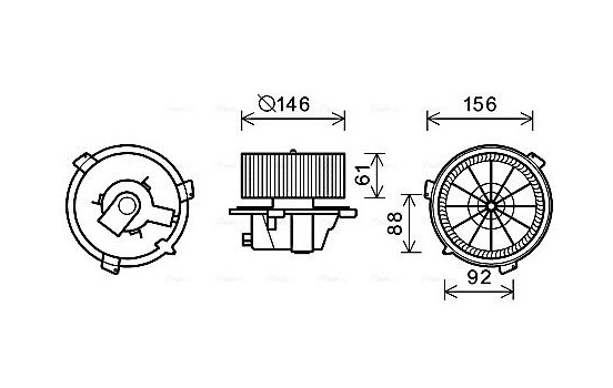 Electric Motor, interior blower FT8418 Ava Quality Cooling