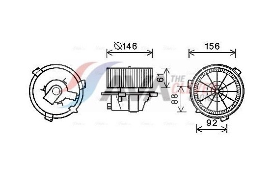 Electric Motor, interior blower FT8418 Ava Quality Cooling