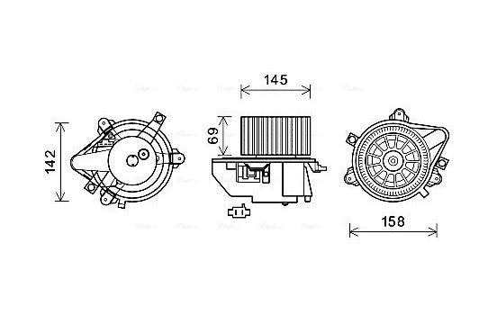 Electric Motor, interior blower FT8419 Ava Quality Cooling