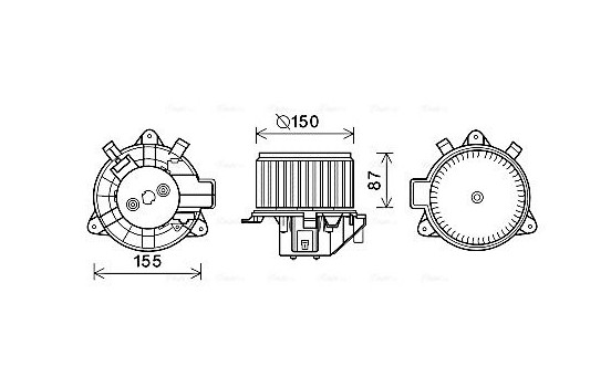 Electric Motor, interior blower FT8429 Ava Quality Cooling