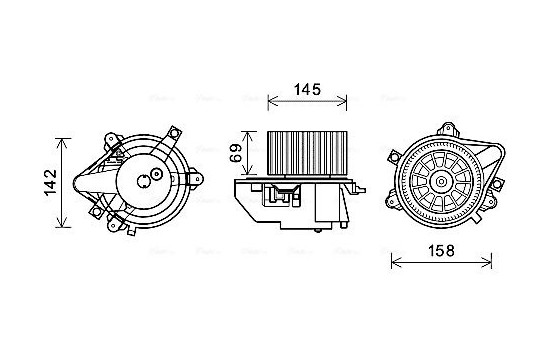 Electric Motor, interior blower FT8430 Ava Quality Cooling