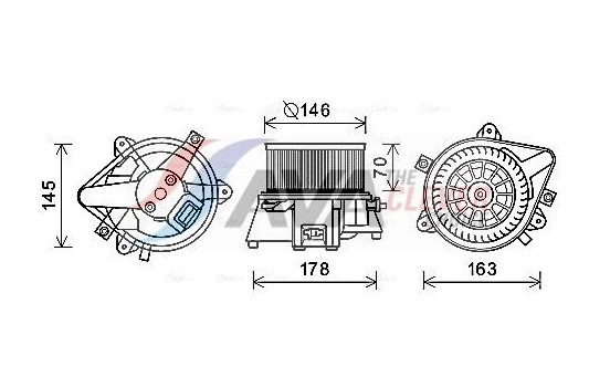 Electric Motor, interior blower FT8450 Ava Quality Cooling