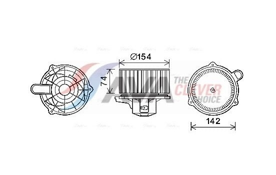Electric Motor, interior blower HY8348 Ava Quality Cooling