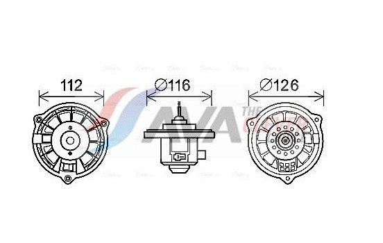Electric Motor, interior blower HY8362 Ava Quality Cooling