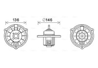 Electric Motor, interior blower HY8416 Ava Quality Cooling