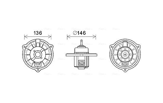 Electric Motor, interior blower HY8416 Ava Quality Cooling