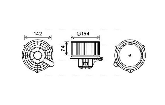 Electric Motor, interior blower HY8425 Ava Quality Cooling