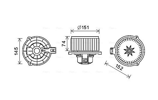 Electric Motor, interior blower HY8430 Ava Quality Cooling