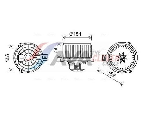 Electric Motor, interior blower HY8430 Ava Quality Cooling