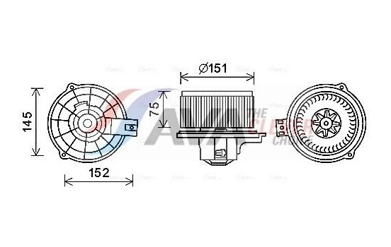 Electric Motor, interior blower KA8235 Ava Quality Cooling