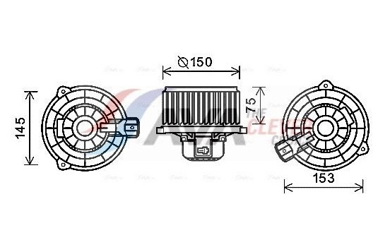 Electric Motor, interior blower KA8243 Ava Quality Cooling