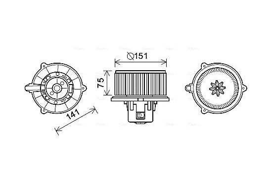 Electric Motor, interior blower KA8247 Ava Quality Cooling