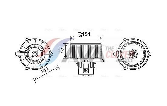 Electric Motor, interior blower KA8247 Ava Quality Cooling