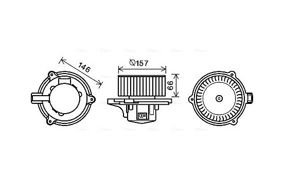 Electric Motor, interior blower KA8250 Ava Quality Cooling