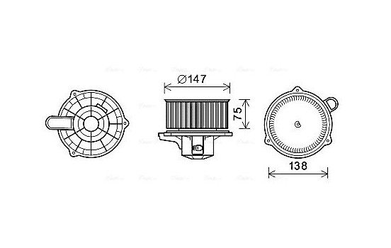 Electric Motor, interior blower KA8262 Ava Quality Cooling