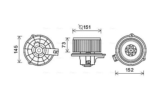 Electric Motor, interior blower KA8266 Ava Quality Cooling