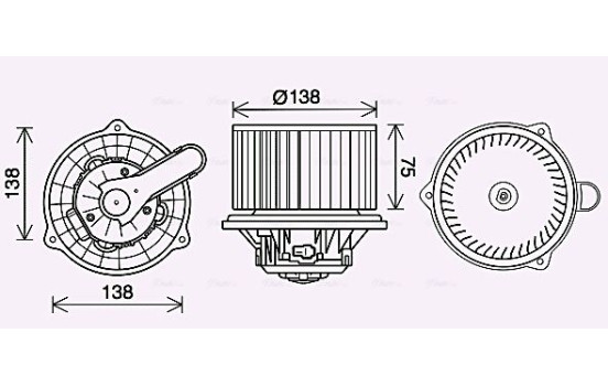 Electric Motor, interior blower KA8288 Ava Quality Cooling