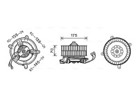 Electric Motor, interior blower MS8609 Ava Quality Cooling