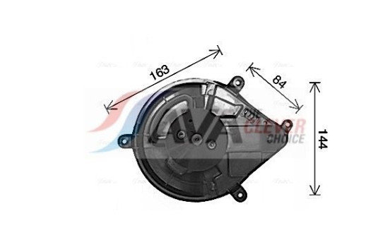 Electric Motor, interior blower PE8420 Ava Quality Cooling, Image 3