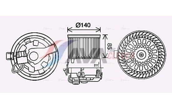 Electric Motor, interior blower PE8558 Ava Quality Cooling