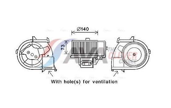 Electric Motor, interior blower RT8594 Ava Quality Cooling