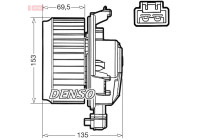 Electric motor, Interior ventilation DEA50000 Denso
