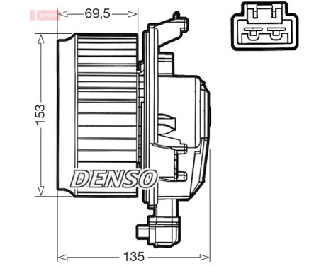 Electric motor, Interior ventilation DEA50000 Denso