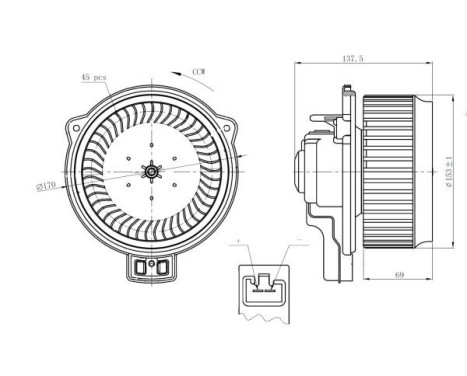 Heater fan 34267 NRF, Image 6