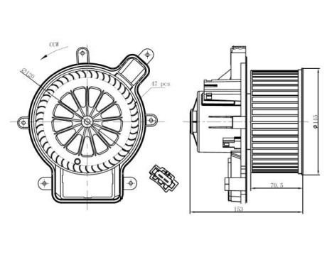 Heater fan 34270 NRF