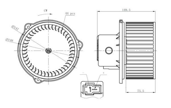 Heater fan 34275 NRF
