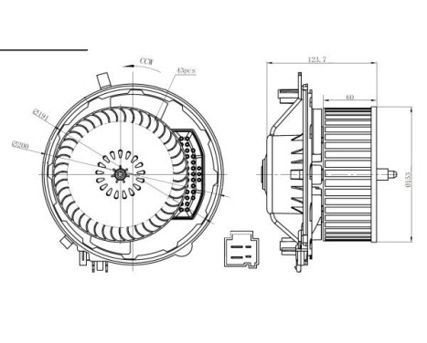 Heater fan 34283 NRF, Image 5