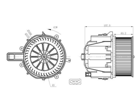 Heater fan 34285 NRF, Image 2