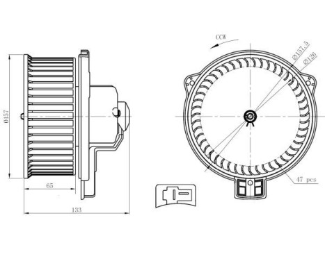 Heater fan 34291 NRF, Image 5