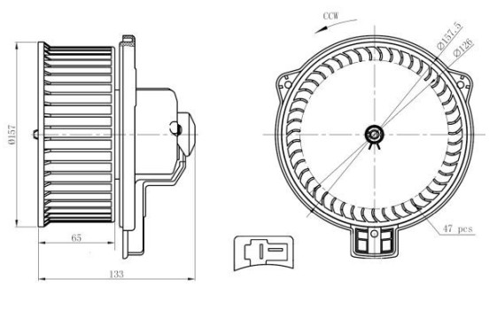 Heater fan 34291 NRF