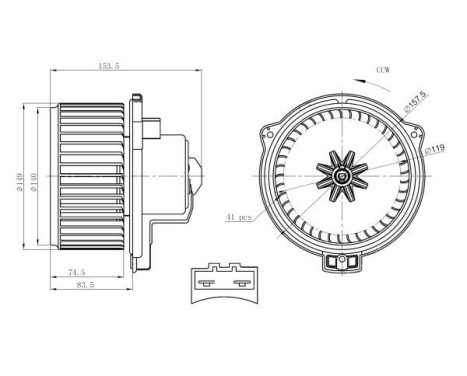 Heater fan 34304 NRF, Image 5