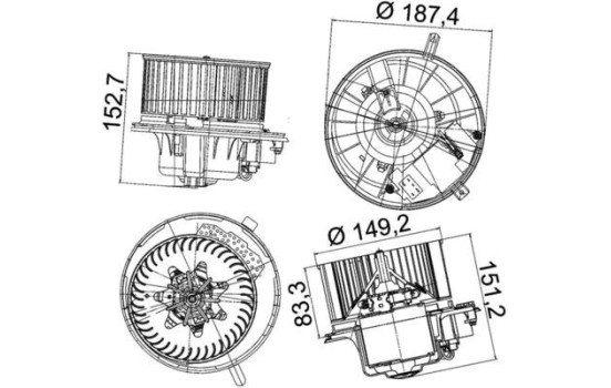 Heater fan AB 149 000P Mahle, Image 3